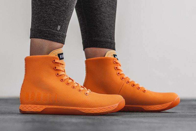 Orange Nobull High-Top Neon Orange Women's Trainers | CA M2078Q